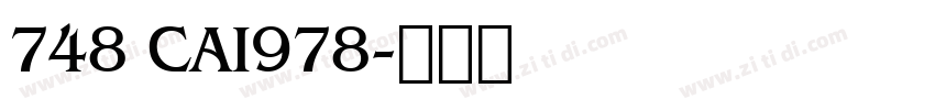 748 CAI978字体转换